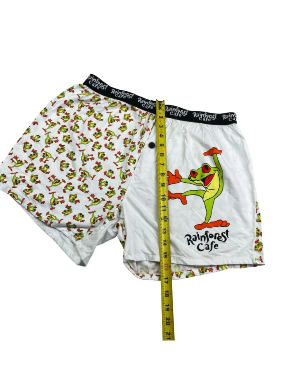 NEW VTG Rainforest Cafe Men's Tree Frogs All-Over Boxer Shorts • Large
